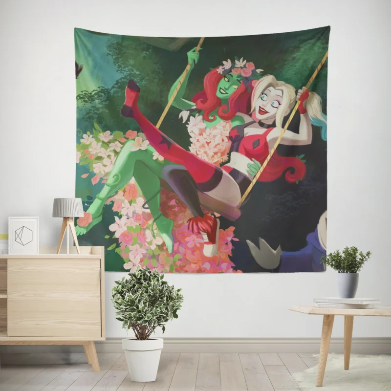 Harley Quinn TV Show: Dive into the World of Poison Ivy  Wall Tapestry