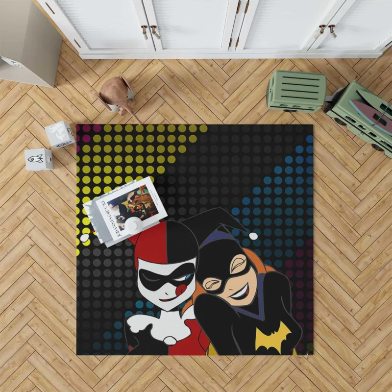 Harley Quinn and Batgirl Comics: Dynamic Duos Floor Rug