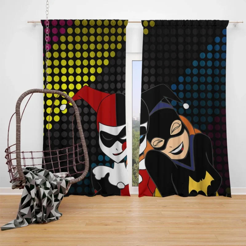 Harley Quinn and Batgirl Comics: Dynamic Duos Window Curtain