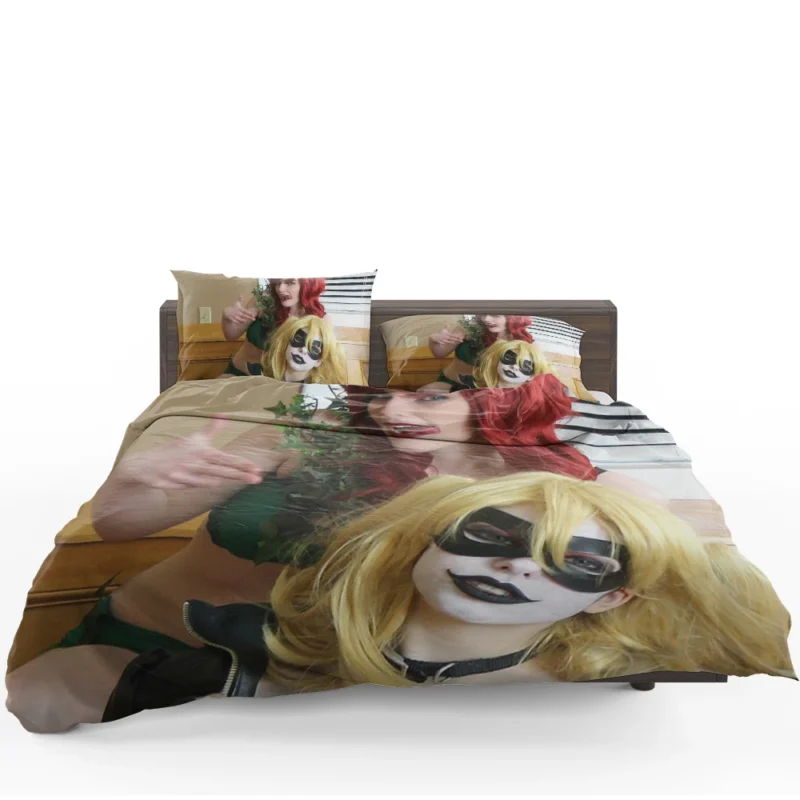 Harley Quinn and Poison Ivy: Dynamic Cosplay Duo Bedding Set