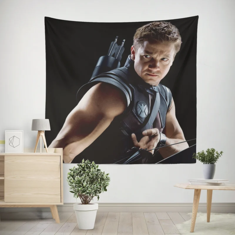 Hawkeye in The Avengers: Jeremy Renner Character  Wall Tapestry