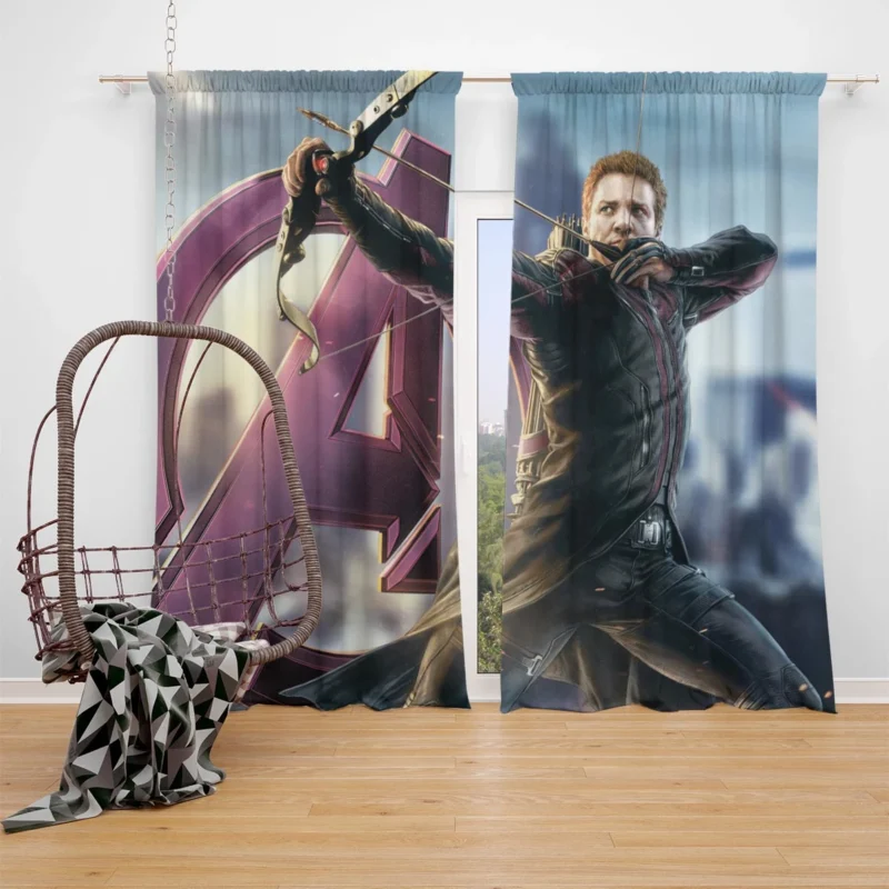 Hawkeye in The Avengers: Marvel Heroes Window Curtain