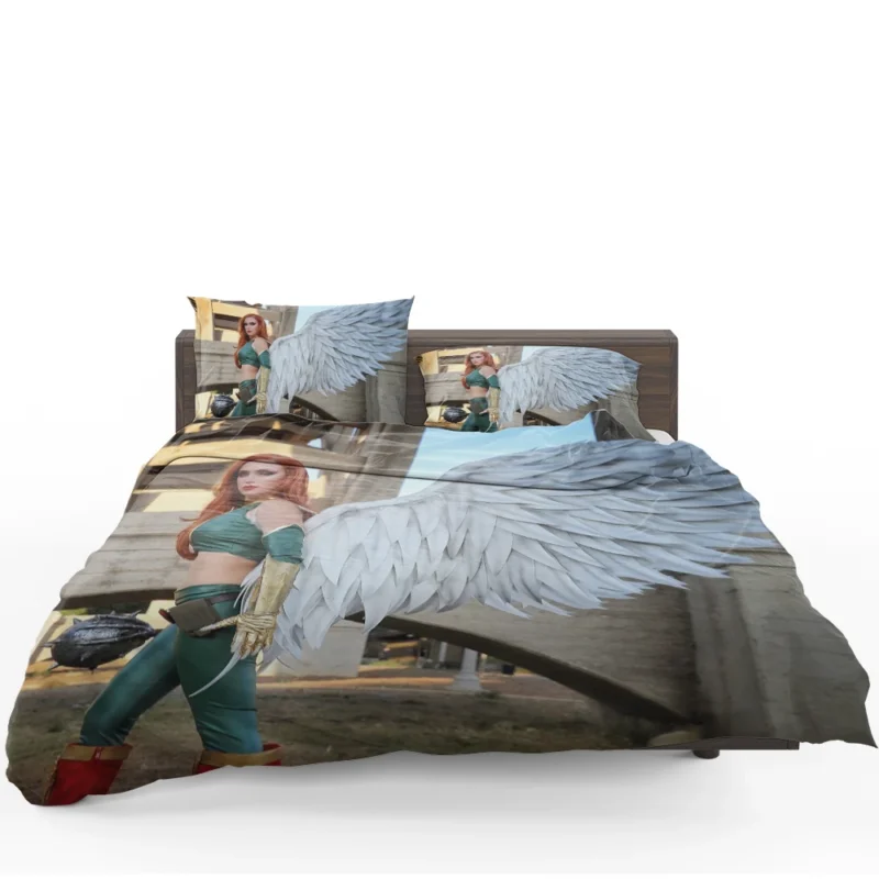 Hawkgirl Cosplay: Embrace the Wings Bedding Set