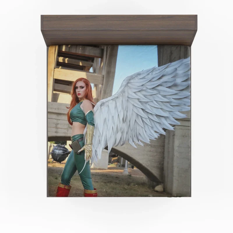 Hawkgirl Cosplay: Embrace the Wings Fitted Sheet