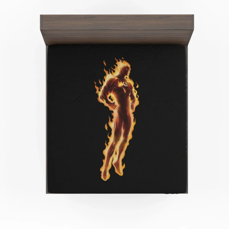 Human Torch: Flames of Fantastic Four Comics Fitted Sheet