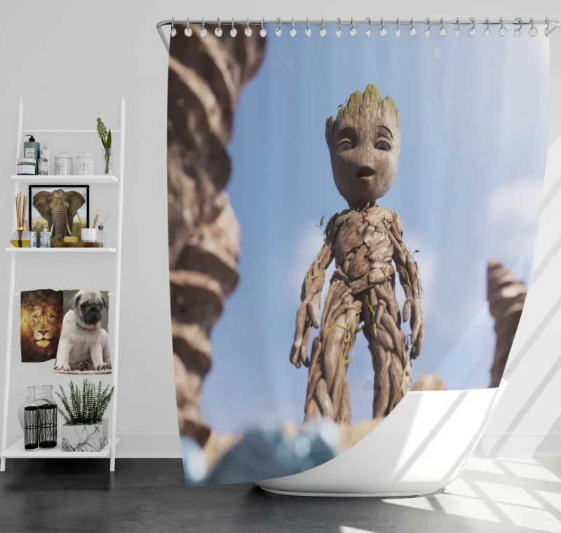 I Am Groot TV Show: A Groot-Filled Journey Shower Curtain