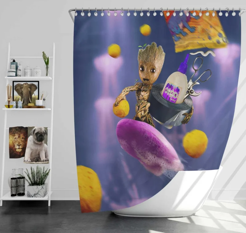 I Am Groot TV Show: Discover Groot Universe Shower Curtain