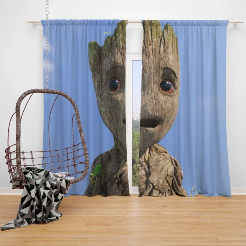 I Am Groot TV Show: Exploring Groot World Window Curtain
