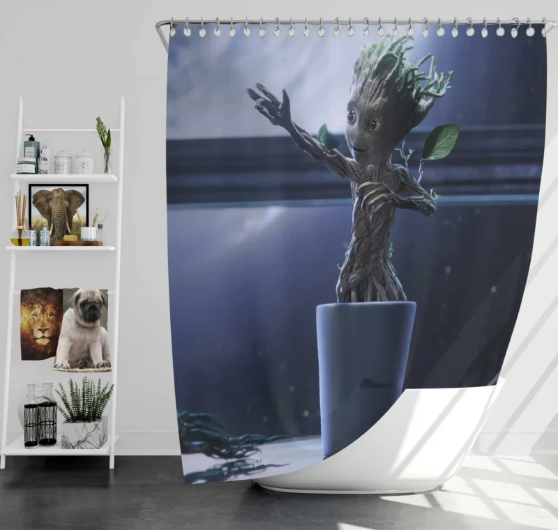 I Am Groot TV Show: Groot Enchanting Tales Shower Curtain