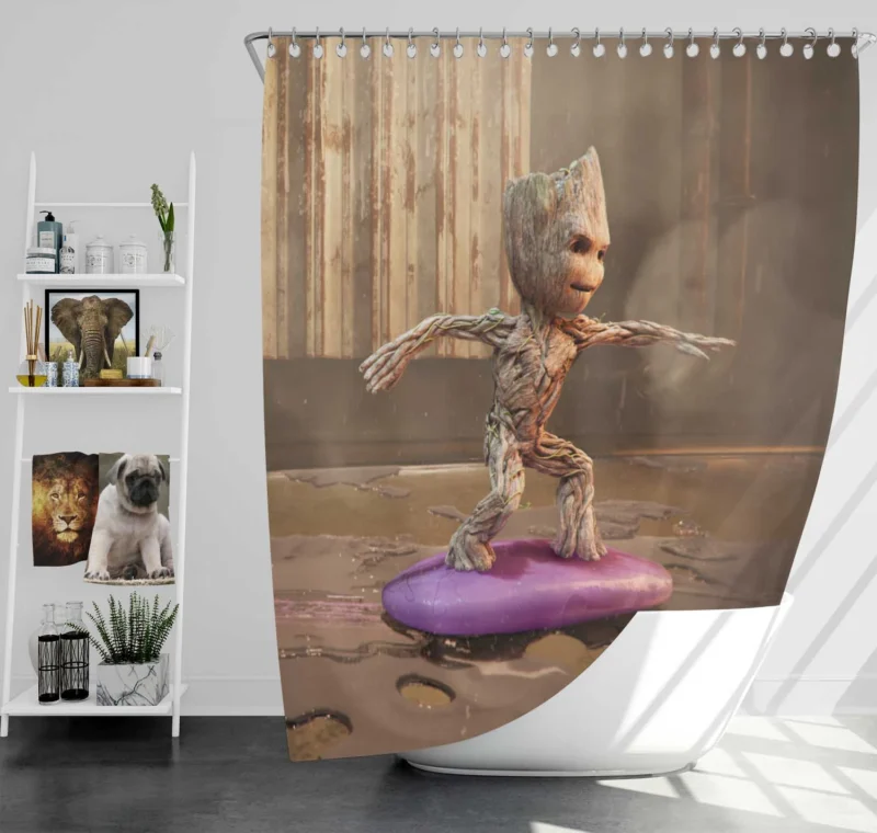 I Am Groot TV Show: Groot Exciting Adventures Shower Curtain