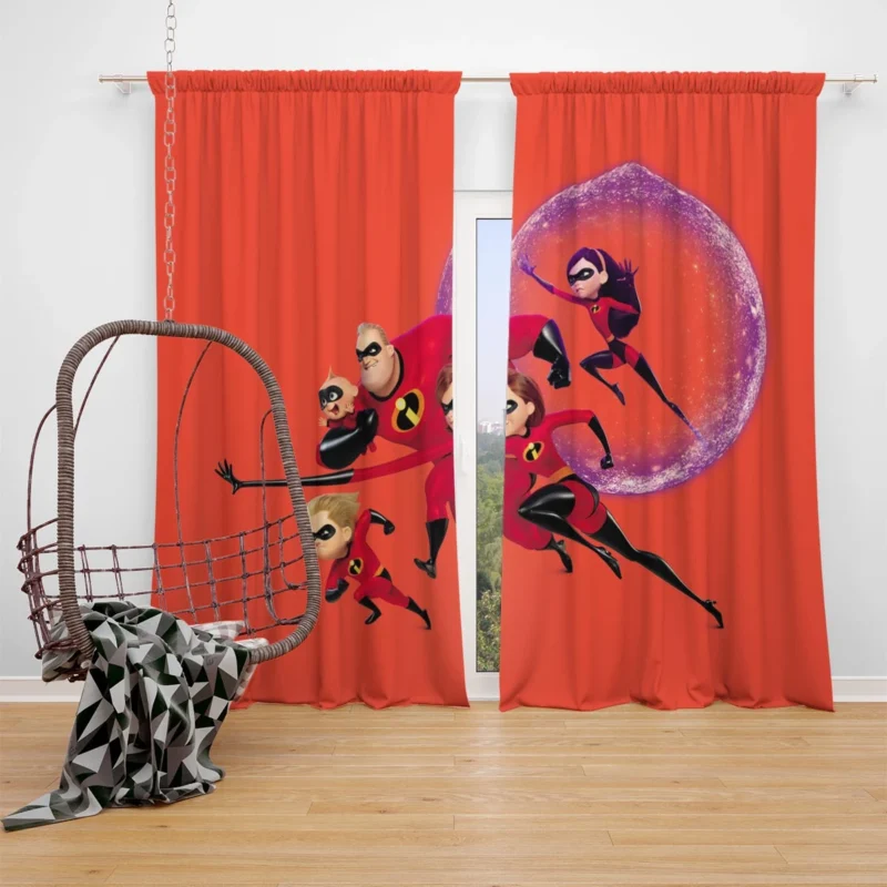 Incredibles 2: The Parr Family Adventures Window Curtain