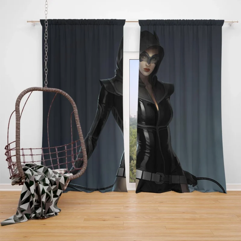 Injustice 2: Catwoman Feline Fighting Skills Window Curtain