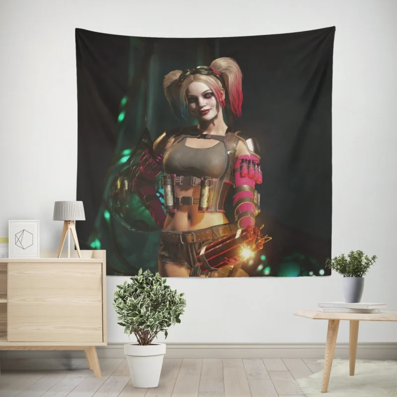 Injustice 2 Video Game: Play as Harley Quinn  Wall Tapestry