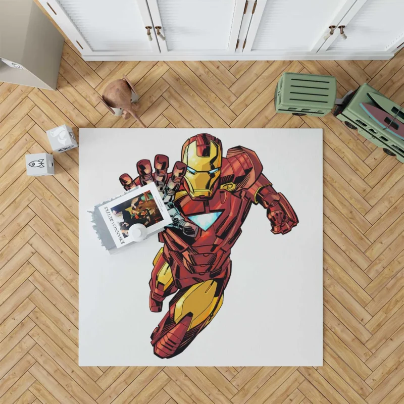 Iron Man Comics: A Hero Journey Floor Rug