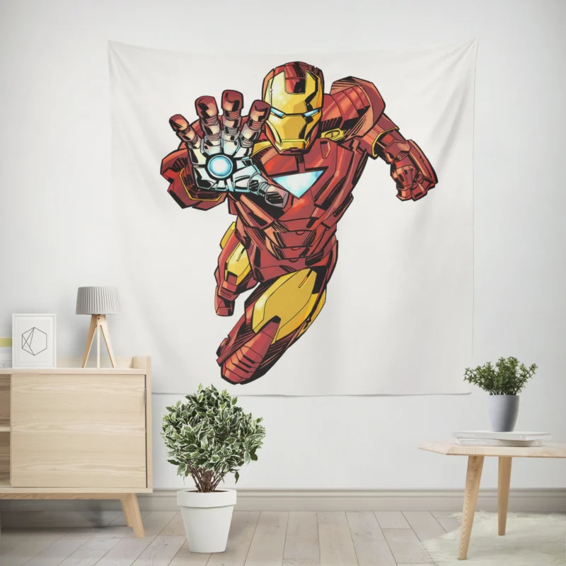 Iron Man Comics: A Hero Journey  Wall Tapestry