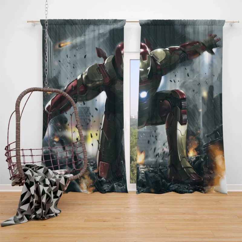 Iron Man Comics: Marvel Iconic Hero Window Curtain