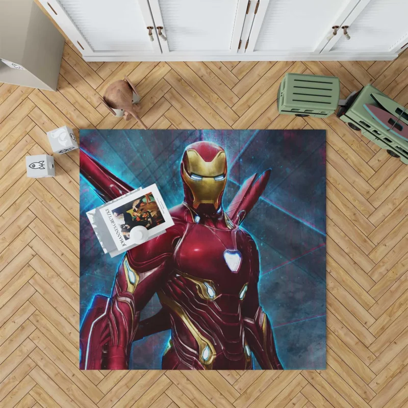 Iron Man Epic Role in Avengers Endgame Floor Rug