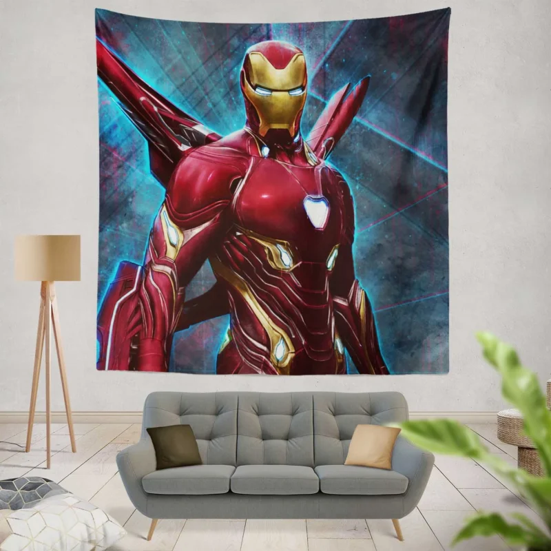 Iron Man Epic Role in Avengers Endgame  Wall Tapestry