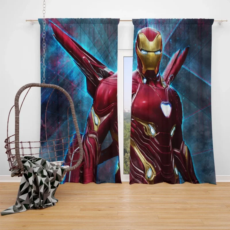 Iron Man Epic Role in Avengers Endgame Window Curtain