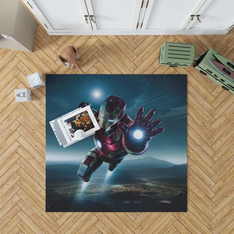 Iron Man High-Tech Suit in Avengers: Age of Ultron Floor Rug