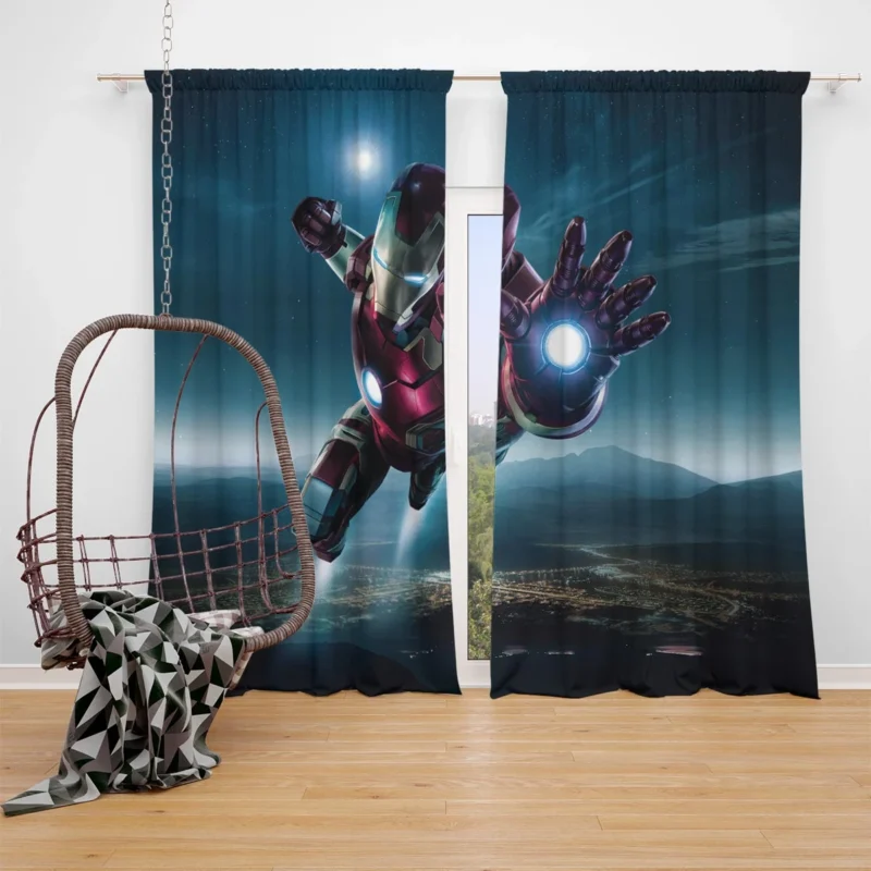 Iron Man High-Tech Suit in Avengers: Age of Ultron Window Curtain