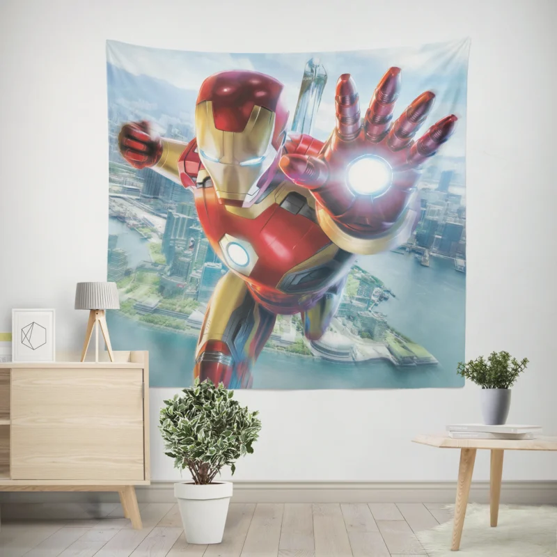 Iron Man Movie: Tony Stark Saga  Wall Tapestry