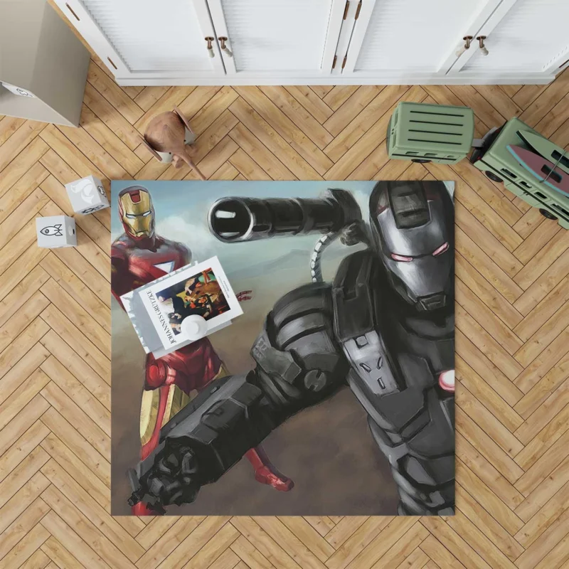 Iron Man Wallpaper: War Machine Arsenal Floor Rug