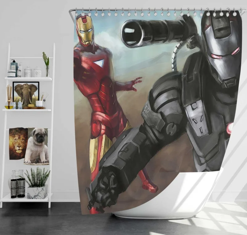 Iron Man Wallpaper: War Machine Arsenal Shower Curtain