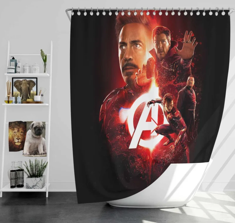 Iron Man and Spider-Man in Avengers: Infinity War Shower Curtain