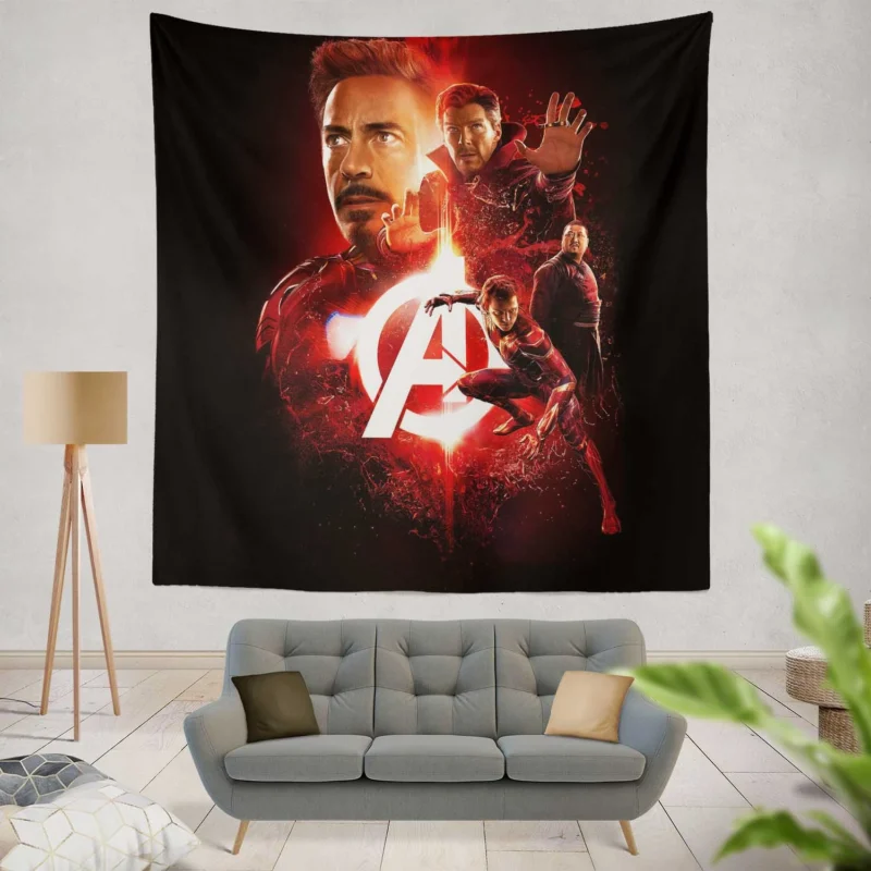 Iron Man and Spider-Man in Avengers: Infinity War  Wall Tapestry