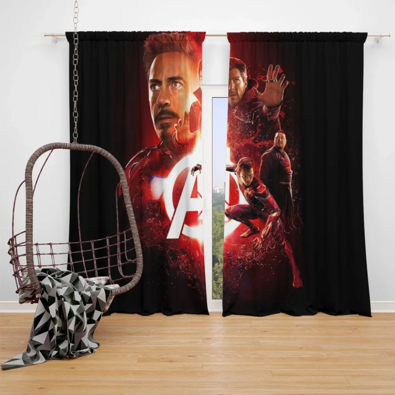 Iron Man and Spider-Man in Avengers: Infinity War Window Curtain