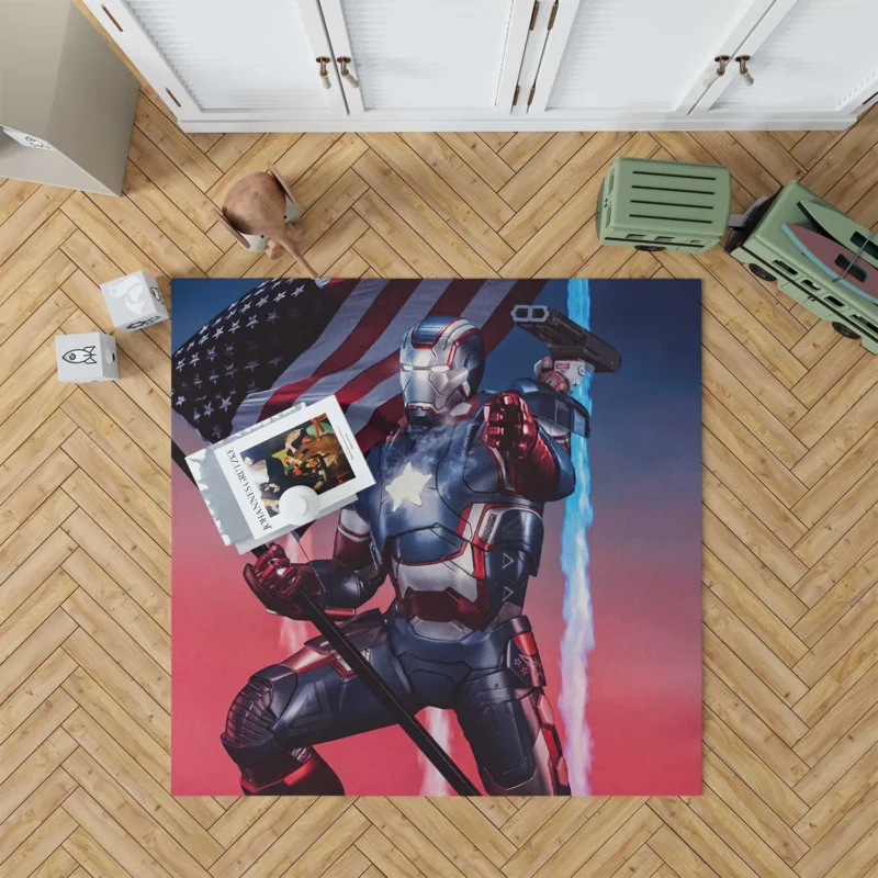Iron Patriot: A Unique Marvel Character Floor Rug