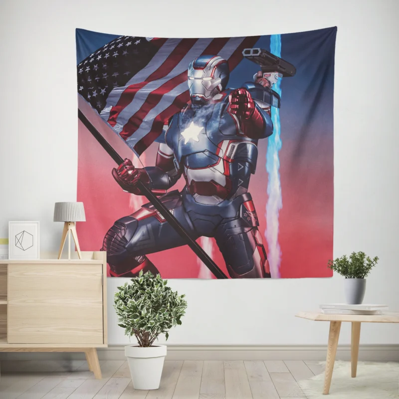 Iron Patriot: A Unique Marvel Character  Wall Tapestry