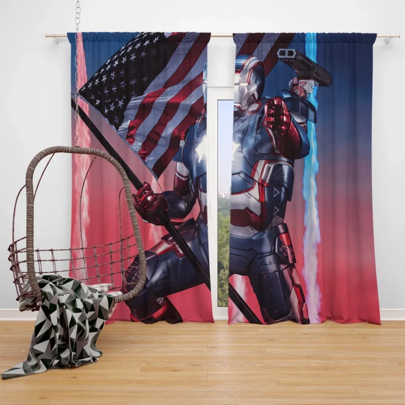 Iron Patriot: A Unique Marvel Character Window Curtain