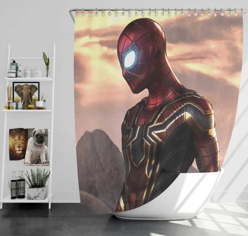 Iron Spider Heroic Debut in Avengers: Infinity War Shower Curtain