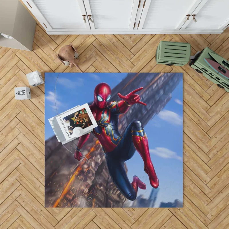 Iron-Spider: Spider-Man High-Tech Suit in Infinity War Floor Rug