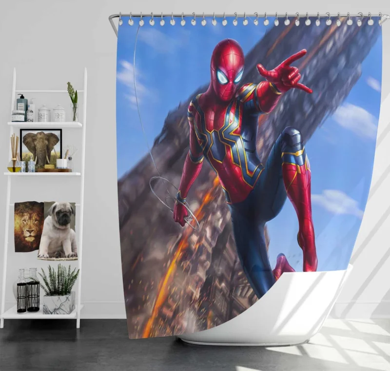 Iron-Spider: Spider-Man High-Tech Suit in Infinity War Shower Curtain