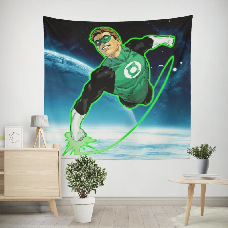 John Stewart: A Green Lantern Hero  Wall Tapestry