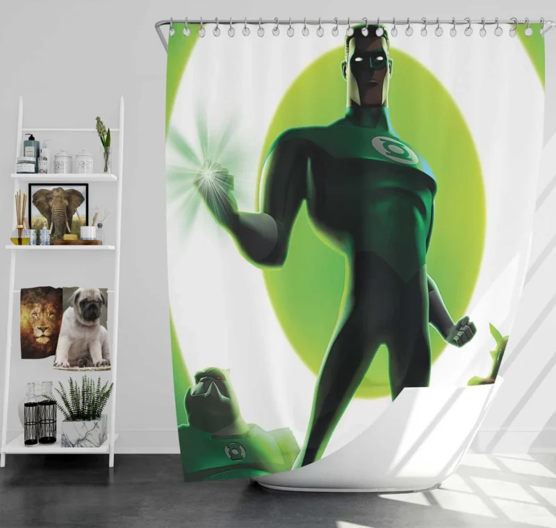 John Stewart Green Lantern Animated Series Shower Curtain