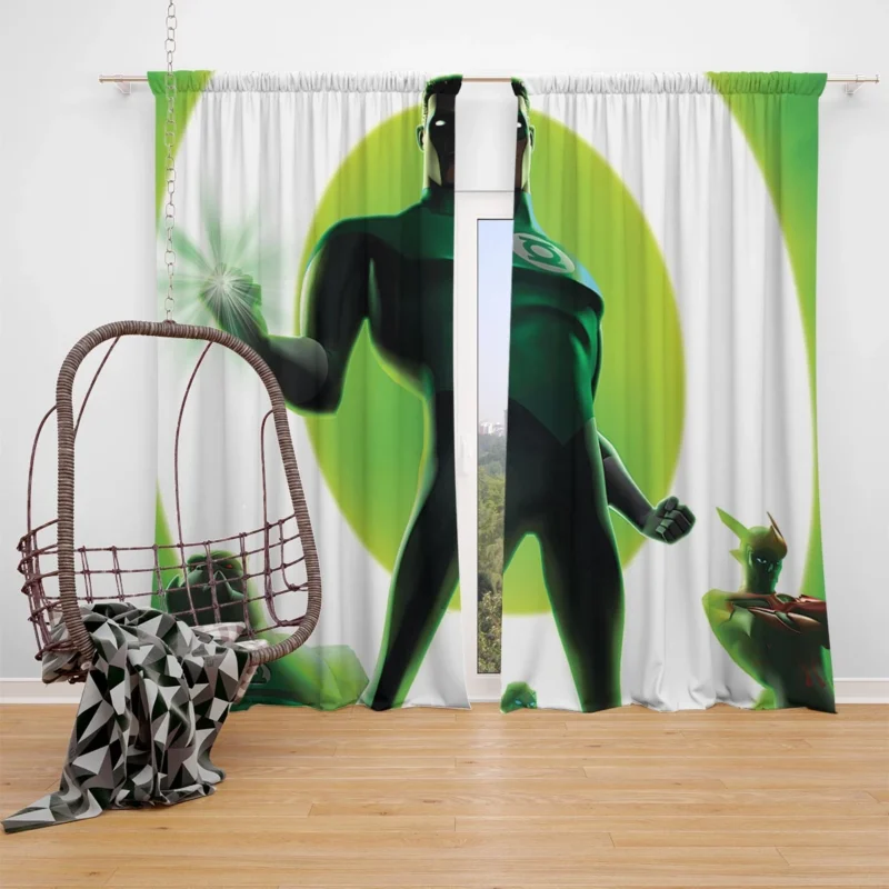 John Stewart Green Lantern Animated Series Window Curtain
