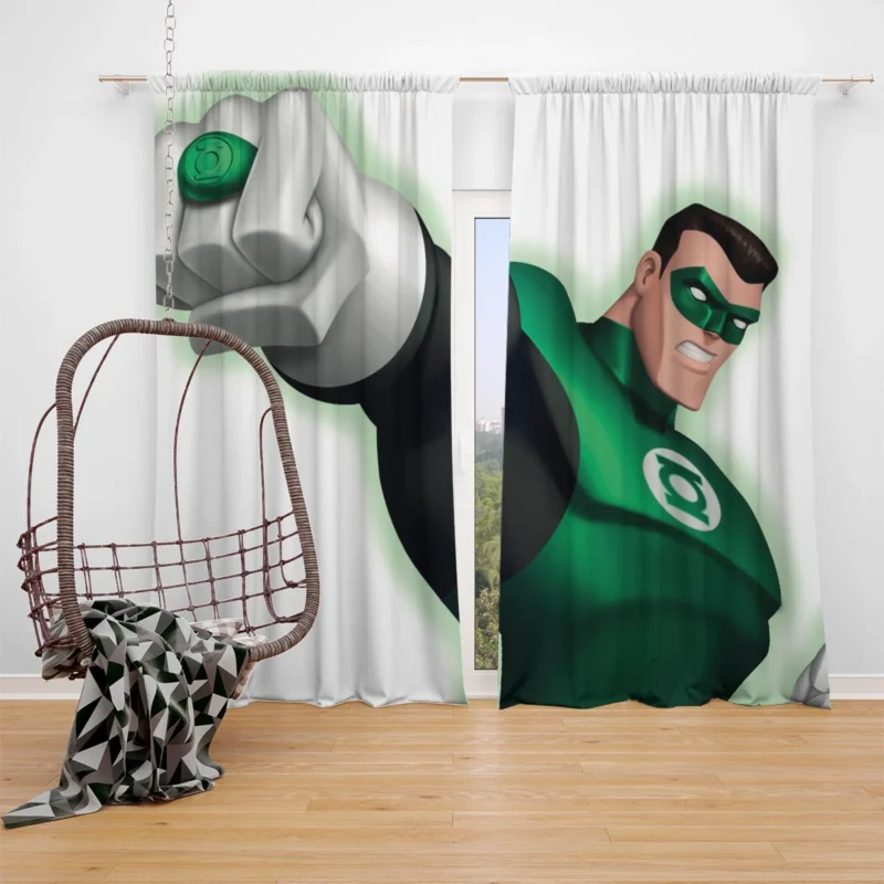 John Stewart Green Lantern TV Show Window Curtain