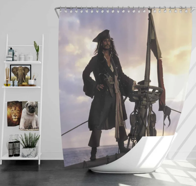 Johnny Depp Debut as Jack Sparrow Shower Curtain