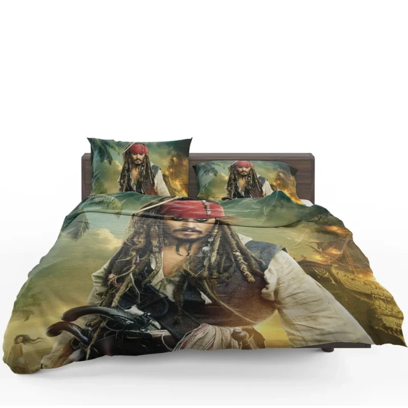 Johnny Depp Iconic Jack Sparrow in Pirates of the Caribbean Bedding Set
