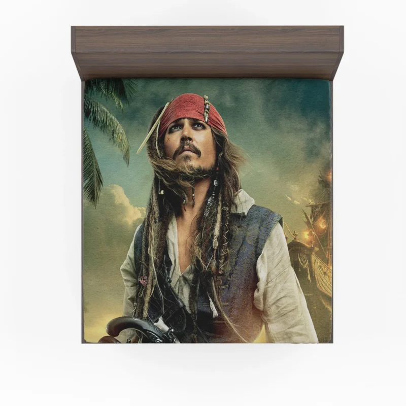 Johnny Depp and Jack Sparrow in Pirates of the Caribbean Fitted Sheet