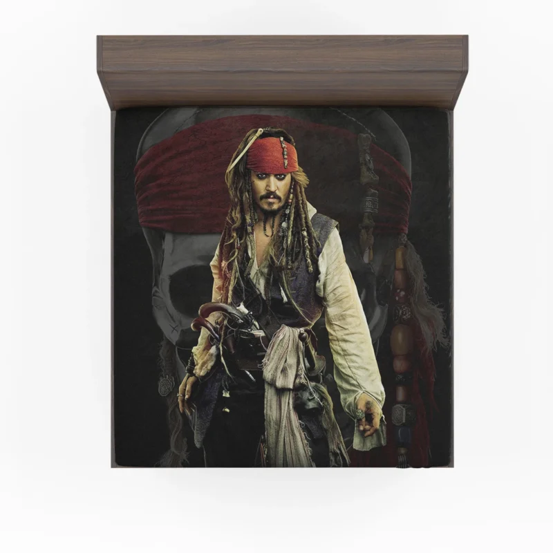 Johnny Depp as Captain Jack Sparrow Fitted Sheet