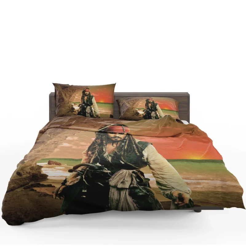 Johnny Depp as Jack Sparrow in Pirates of the Caribbean Bedding Set