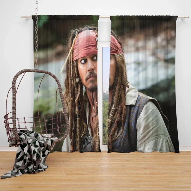 Johnny Depp in Pirates of the Caribbean: On Stranger Tides Window Curtain