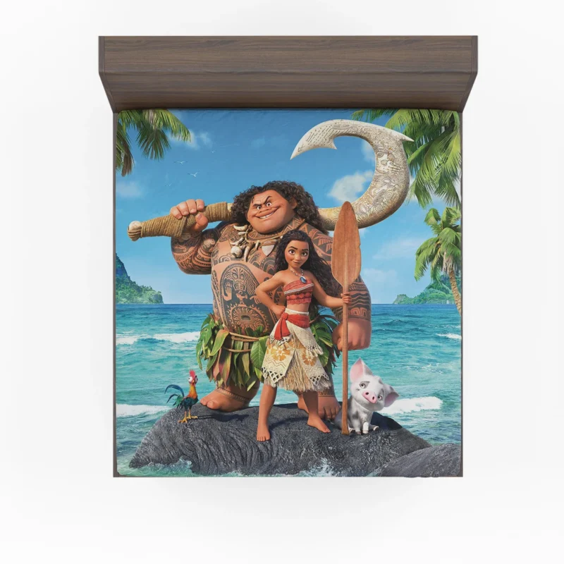 Join Maui and Moana Journey in Disney Moana Fitted Sheet