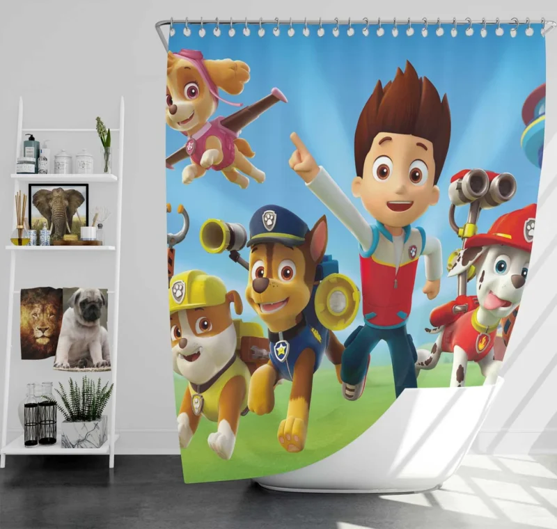 Join the Adventure with Paw Patrol TV Show Shower Curtain