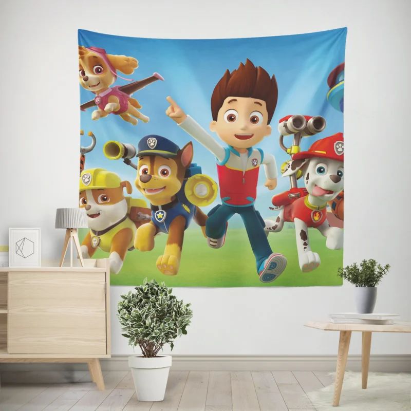 Join the Adventure with Paw Patrol TV Show  Wall Tapestry
